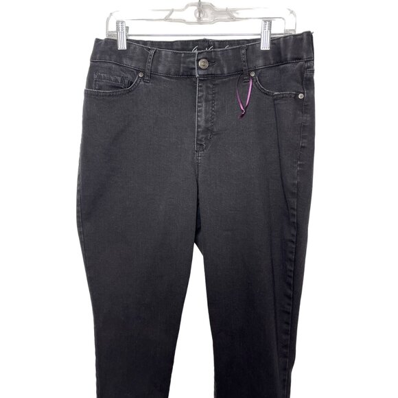 Gloria Vanderbilt Curvy Fit Black Straight Leg Stretch Jeans Size 16 - Picture 3 of 12